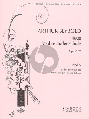 Seybold Neue Violin-Etuden Op.182 Vol.5 (Etuden in der 3. Lage) (Verbindung der 1. und 3. Lage)