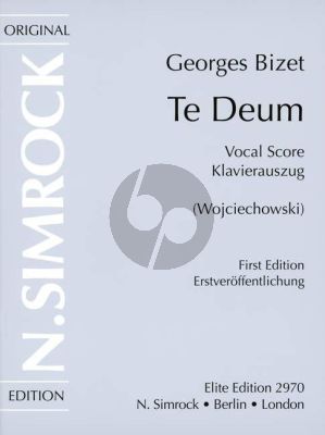 Bizet Te Deum Soli-Choir and Orchestra (Vocal Score (lat) (Johannes Wojciechowski)