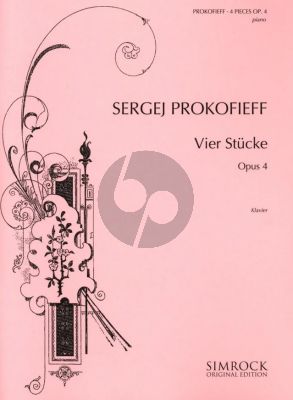 Prokofieff 4 Pieces Op.4 for Piano Solo (edited by Martin Frey)