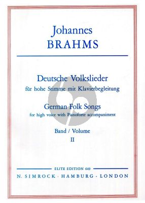 Brahms Deutsche Volkslieder Vol. 2 High (germ./engl.)