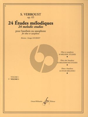 Verroust 24 Etudes Melodiques Op. 65 Vol. 2 pour Hautbois ou Saxophone