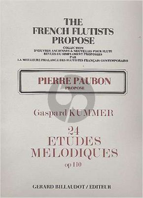 Kummer 24 Etudes Melodiques Op.110 Flute