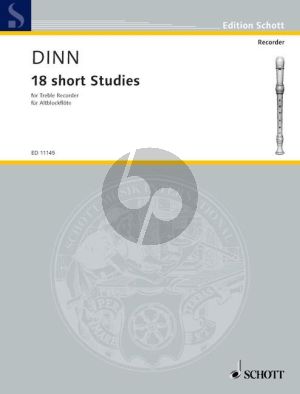 Dinn 18 Short Studies for Treble Recorder