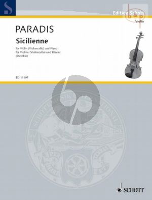 Paradis Sicilienne Violin (or Violoncello)-Piano (Samuel Dushkin)