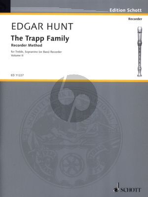 Hunt The Trapp Family Recorder Method Vol.2 for Treble, Sopranino (or Bass) Recorder