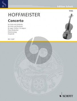Hoffmeister Concerto B-flat major Viola and Orchestra (piano reduction) (Alison A. Copland)