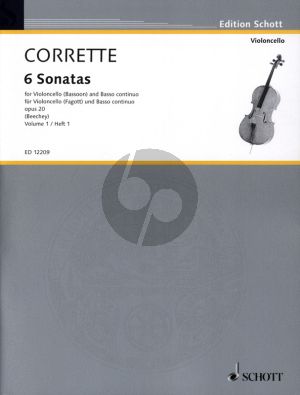 Corrette Les Delices de la Solitude 6 Sonatas Op.20 Vol.1 No.1-3 Violoncello[Fagott] und Bc (Herausgegeben von Gwilym Beechey)