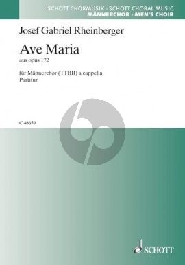 Rheinberger Ave Maria aus Messe B-dur Op. 172 TTBB