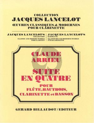 Arrieu Suite en Quatre Flute-Hautbois-Clarinette et Basson Patition et Parties