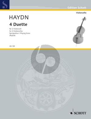 Haydn 4 Duette (Hob.X:1 - Hob.XII:4 - Hob.XII:1 - Hob.XII:3 + 5) (Spielpartitur) (Arpad Pejtsik)