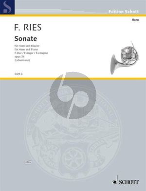 Ries Sonate F-dur Op. 34 Horn und Klavier (Walter Lebermann)