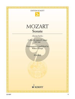 Mozart Sonate C-dur (Sonata Facile) KV 545 Klavier (Walter Georgii)