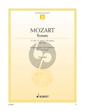 Mozart Sonate C-dur KV 330 Klavier (Walter Georgii)