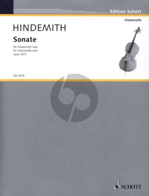 Hindemith Sonate Op.25 No.3 (1922) fur Violoncello Solo