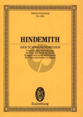 Hindemith Der Schwanendreher Studienpartitur (Konzert nach alten Volksliedern)