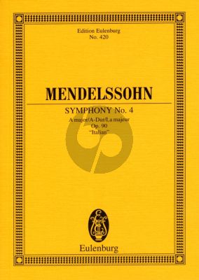Mendelssohn Symphony No.4 A-major Op.90 "Italian" Study Score (edited by Boris von Haken)