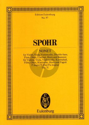 Spohr Nonet Op.31 Vi-Va-Vc-Kb-Fl-Ob-Kl-Hrn-Fag. Taschenpartitur