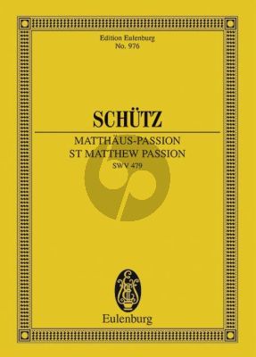 Matthaus Passion SWV 479 Studienpartitur