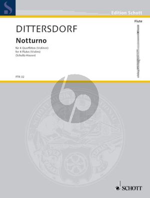 Dittersorf Notturno 4 Flutes (Set of Parts) (Schultz-Hauser) (Grade 3 - 4)