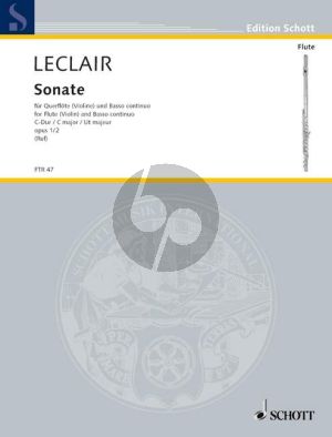 Leclair Sonata C-major Op.1 No.2 Flute[Vi.]-Bc (Hugo Ruf)