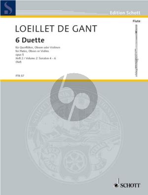 Loeillet 6 Duets Op.5 Vol.2 (No.4-3-6) (2 Flutes/Oboes/ Violins)