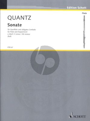 Quantz Sonate e-moll fur Flote und obligates Cembalo (edited by Hugo Ruf)