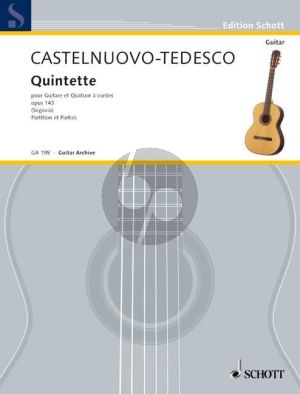 Castelnuovo-Tedesco Quintette F-dur Op. 143 Gitarre-2 Violinen-Viola und Violoncello (Part./Stimmen)