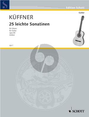 25 Leichte Sonatinen Opus 80 Gitarre