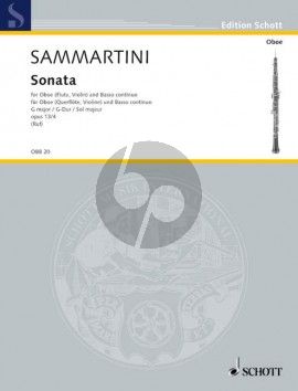 Sammartini Sonate G-dur Op. 13 No. 4 fur Oboe und Bc (Hugo Ruf)