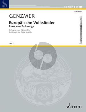 Europaische Volkslieder GeWV 271 2 Blockflöten (SA) (arr. Harald Genzmer)