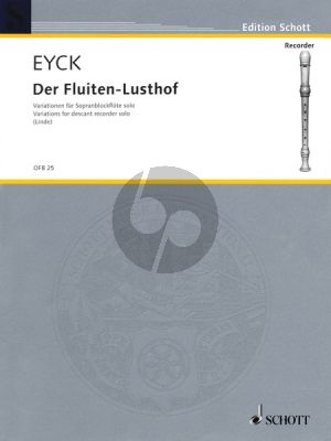 Eyck Fluyten Lusthof (Variations) Descant Recorder