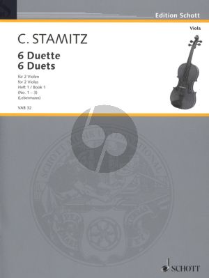 Stamitz 6 Duette Vol.1 (No.1 - 3) (edited by Walter Lebermann) (interm.level)