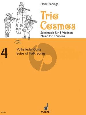 Badings Trio Cosmos No.4 3 Violinen (Spielpartitur)