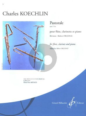 Koechlin Pastorale Op.75bis Flute-Clarinette et Piano