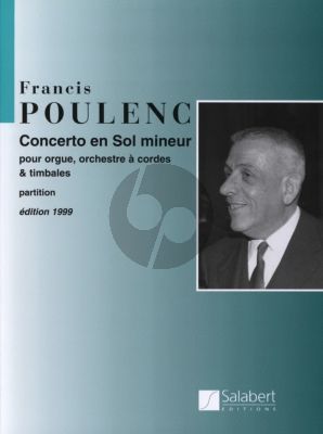 Poulenc Concerto G-minor for Organ,String Orchestra and Timpani Full Score