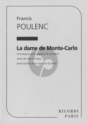 Poulenc La Dame de Montecarlo (Soprano) (Poeme Jean Cocteau)