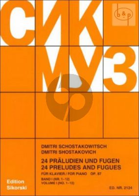 24 Praludien und Fugen Op.87 Vol.1 No.1-12 Klavier