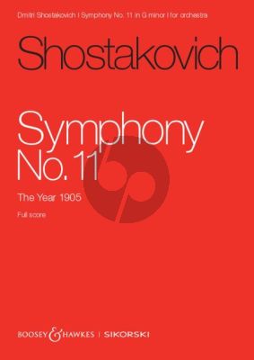 Shostakovich Symphony No.11 g-minor Op.103 for Orchestra Study Score (The Year 1905)