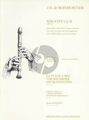 Boismortier Sonatas Op. 27 No.1 - 2 Treble Recorder-Bc (Michel Sanvoisin)