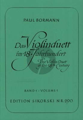 Das Violinduett des 18 Jahrh. Vol. 1 (Paul Bormann)