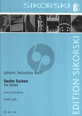 Bach 6 Suiten Viola solo (bearbeitet von Franz Schmidtner)
