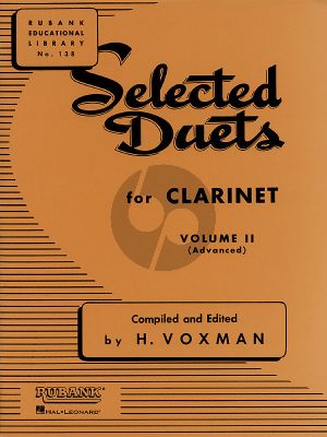 Voxman Selected Duets for Clarinet Vol.2 (Advanced)
