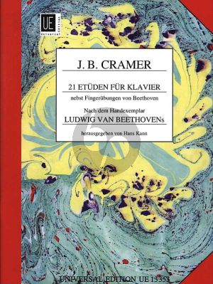 Cramer 21 Etuden nebst Fingerubungen von Beethoven Klavier (nach dem Handexemplar Ludwig van Beethoven's) (herausgegeben von Hans Kahn)
