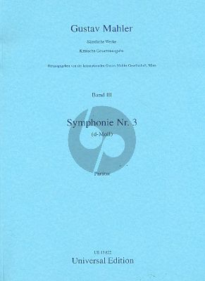 Mahler Symphony No.3 Alto-Boys' choir-Female choir and Orchestra) Score (Erwin Ratz)