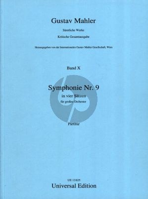 Mahler Symphony No.9 D-Major in 4 Parts (Orch. 1908-1910) Study Score (Size 20.8 × 27.5 cm) (Nach dem Text der Kritischen Gesamtausgabe)