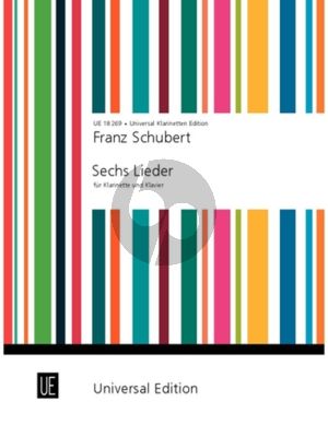 Schubert 6 Lieder fur Klarinette und Klavier (Bearbeitet von Carl Baermann) (Herausgeber Paula Weston)