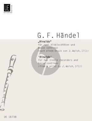 Handel Rinaldo 2 Treble Recorders-Bc (edited by Gerhard Braun)