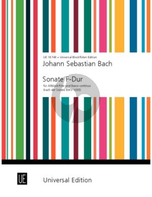 Bach Sonate F-dur BWV 1035 Altblockflöte und Bc (Ute Deussen)