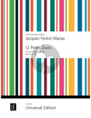 Mazas 12 Petit Duos Op.38 Vol. 1 No. 1 - 6 2 Violinen