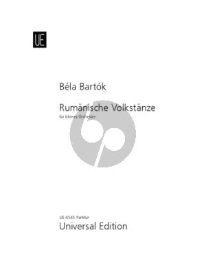 Bartok Rumanische Volkstanze kleines Orchester (Partitur) (rev. Peter Bartok 1991)